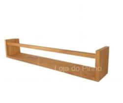 Prateleira de Pinus Decorativa Organizadora 60x10cm 100% Madeira Com Suportes Invisíveis