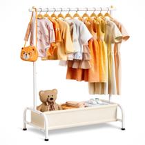 Prateleira de roupas MISSLO Kids com cesta Dress Up Storage branca