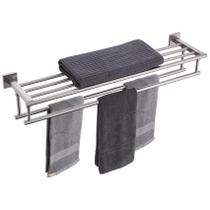 Prateleira de toalhas KOKOSIRI B6005BR-L32 em aço inoxidável 81cm com barras