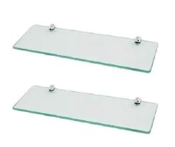 Prateleira de vidro 20 x 15 kit com 2 unidades - Sonharte Prateleira de vidro 20 x 15 kit com 2 unidades - Sonharte