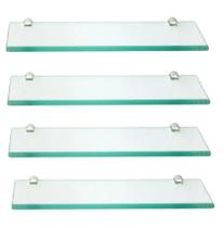 Prateleira de vidro 40 x 15 kit com 4 unidades Prateleira de vidro 40 x 15 kit com 4 unidades