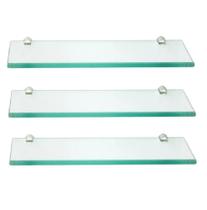Prateleira de vidro 50 x 10 kit com 3 unidades Prateleira de vidro 50 x 10 kit com 3 unidades