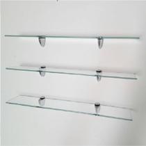 Prateleira de vidro 50x10 Bico Tucano Kit com 3 unidades - Sonharte