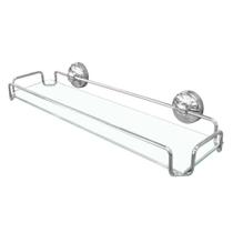 Prateleira de Vidro Banheiro Cromada Standard 002919 Jackwal Prateleira de Vidro Banheiro Cromada Standard 002919 Jackwal