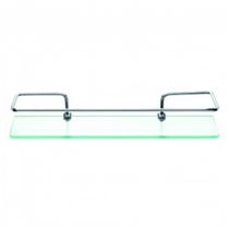 Prateleira de Vidro com Haste de Metal 6mm 40x10cm - PR3033-1 - PINCÉIS ATLAS Prateleira de Vidro com Haste de Metal 6mm 40x10cm - PR3033-1 - PINCÉIS ATLAS