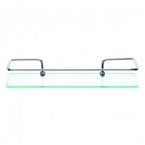 Prateleira De Vidro Com Haste De Metal 6mm 40x10cm - Pr3033-1 - Pincéis Atlas