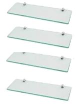 Prateleira de vidro decorativa 40 x 10 kit com 4 unidades - Sonharte Prateleira de vidro decorativa 40 x 10 kit com 4 unidades - Sonharte