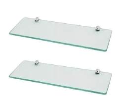 Prateleira de vidro decorativa 50 x 10 kit com 2 unidades - Sonharte