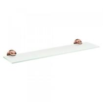 Prateleira de Vidro e Inox Tarsila Rosé Gold