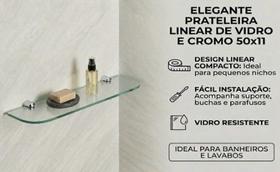 Prateleira de Vidro Premium com Suporte