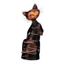 Prateleira de vinho FELTECHELECTR Tampo de mesa de ferro forjado em forma de gato Prateleira de vinho FELTECHELECTR Tampo de mesa de ferro forjado em forma de gato