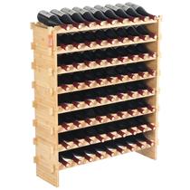 Prateleira de vinho VEVOR 72 garrafas, atualização de madeira de bambu, 8 camadas Prateleira de vinho VEVOR 72 garrafas, atualização de madeira de bambu, 8 camadas