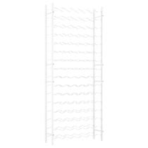 Prateleira de vinhos vidaXL White Metal Freestanding com capacidade para 96 garrafas
