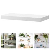 Prateleira Decoração Parede Quarto Sala Cozinha em MDF Suporte Invisível Branca 20cm x 40cm - Eco Decor