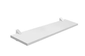 Prateleira Decorativa 80x25 cm MDF Branco com Suporte para Parede Sala Quarto Cozinha Escritório