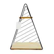 Prateleira Decorativa BravaDecor Triangular de Mdf e Metal