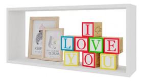 Prateleira decorativa cubo mdf 90cm porta livros enfeites ideal para sala quarto escritorio classico Prateleira decorativa cubo mdf 90cm porta livros enfeites ideal para sala quarto escritorio classico