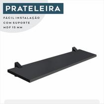 Prateleira decorativa MDF 20x60cm com suporte