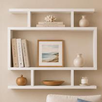 Prateleira Decorativa MDF Nicho 80x90x18 Nicho Livros sala quarto Escritorio Elegante Prateleira Decorativa MDF Nicho 80x90x18 Nicho Livros sala quarto Escritorio Elegante