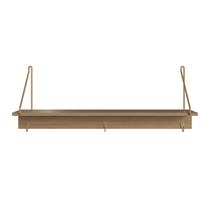 Prateleira Decorativa Multiuso com 3 Ganchos Bege Prateleira Decorativa Multiuso com 3 Ganchos Bege
