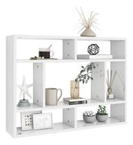 Prateleira Decorativa Nicho 80x90x15cm Fixa De Parede Branco multiuso