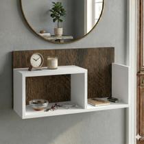 Prateleira Decorativa Porta Temperos Suporte Madeira MDF Minimalista Quarto Cozinha Sala ou Banheiro