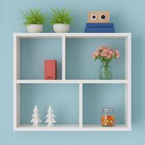 Prateleira Decorativo MDF Branco 45x45x15cm Clássico Decorativo sinanue