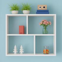 Prateleira Decorativo MDF Branco 45x45x15cm Clássico Decorativo sinanue