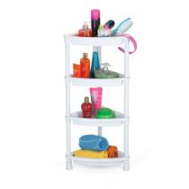 Prateleira Desmontavel De Canto Com 4 Cestos Para Banheiro Cozinha