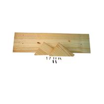 Prateleira Econômica com Suporte de Madeira 60x15cm Prateleira Econômica com Suporte de Madeira 60x15cm