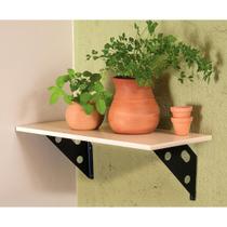 Prateleira em Madeira Maple 40x25x1,5 cm com Suporte Metálico Preto Tramontina Prateleira em Madeira Maple 40x25x1,5 cm com Suporte Metálico Preto Tramontina