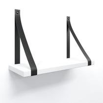 Prateleira em MDF Branco 30x15cm com Alça