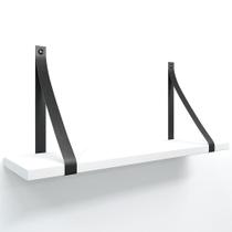 Prateleira em MDF Branco 50x15cm com Alça Prateleira em MDF Branco 50x15cm com Alça