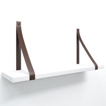Prateleira em MDF Branco 50x15cm com Alça