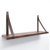 Prateleira em MDF Castanho 60x15cm com Alça