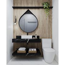 Prateleira em Porcelanato para Banheiro 100cm Preto Prateleira em Porcelanato para Banheiro 100cm Preto