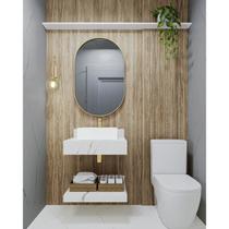 Prateleira em Porcelanato para Banheiro 60cm BRANCO