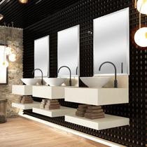 Prateleira em Porcelanato para Banheiro 60cm Pró Branco/Bianco