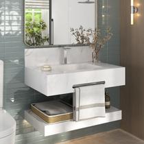 Prateleira em Porcelanato para Banheiro Ripy 70 Branco/Calacata