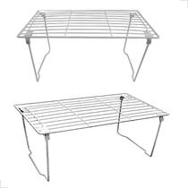 Prateleira Empilhável Dobrável Organizador Para Cozinha Banheiro e Armário