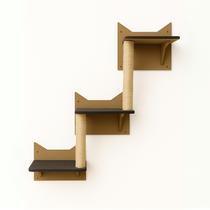 Prateleira Escada Arranhador Poleiro para Gatos Escaladador Playground Gato - BoxFan
