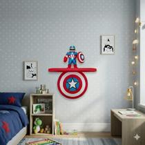 Prateleira Escudo Capitão América - Organize com Estilo Geek Prateleira Escudo Capitão América - Organize com Estilo Geek