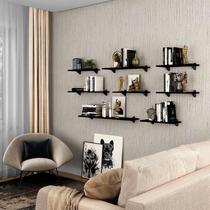 Prateleira Essencial MDP 1 Unidade 44,50x19,5x1,5cm Preto