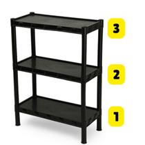 Prateleira Estante 3 Andares Organizadora Modular Multiuso Resistente - Agraplast Prateleira Estante 3 Andares Organizadora Modular Multiuso Resistente - Agraplast