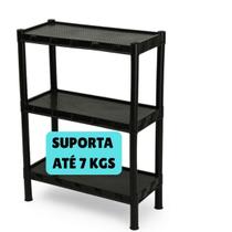 Prateleira Estante Multiuso 3 Andares Organizadora Plástica Resistente Prateleira Estante Multiuso 3 Andares Organizadora Plástica Resistente