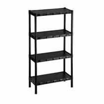 Prateleira Estante Multiuso Modular 4 Estantes Resistente Cor Preto