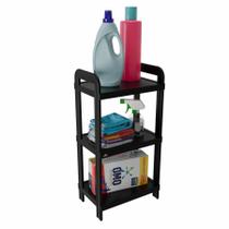 Prateleira Estante Multiuso Modular Organizadora Plástico com 3 Prateleiras - COM PEZINHO Prateleira Estante Multiuso Modular Organizadora Plástico com 3 Prateleiras - COM PEZINHO
