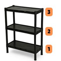 Prateleira Estante Organizadora 3 Andares Modular Multiuso Plástica e Resistente 7 kgs - Agraplast Prateleira Estante Organizadora 3 Andares Modular Multiuso Plástica e Resistente 7 kgs - Agraplast