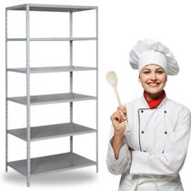 Prateleira/estante para alimentos com prateleiras mais largas