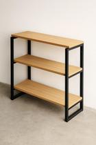 Prateleira Estante Para Livros Design Industrial Metalon Mdf Casa nicho madeira rustico escritorio Prateleira Estante Para Livros Design Industrial Metalon Mdf Casa nicho madeira rustico escritorio